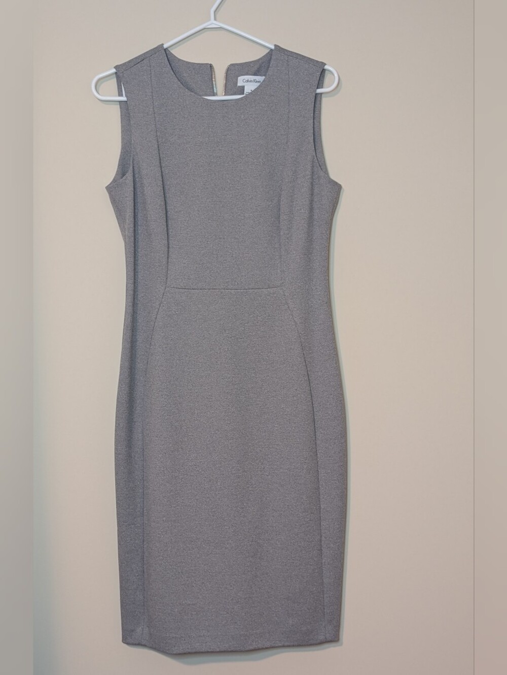 Calvin Klein Sleeveless Gray Dress - Size 8